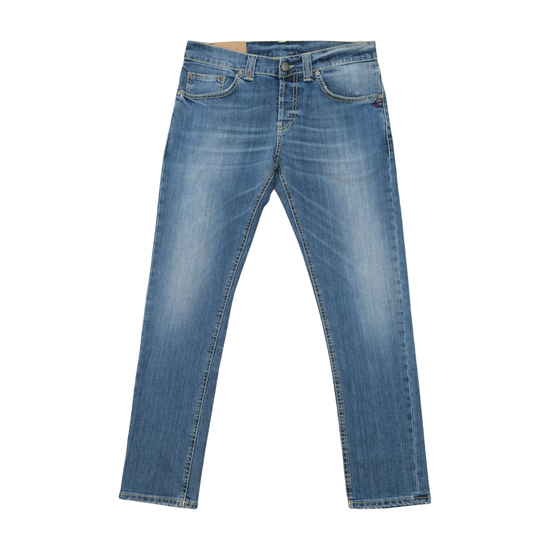 Dondup Mid-Wash Slim Straight Jeans