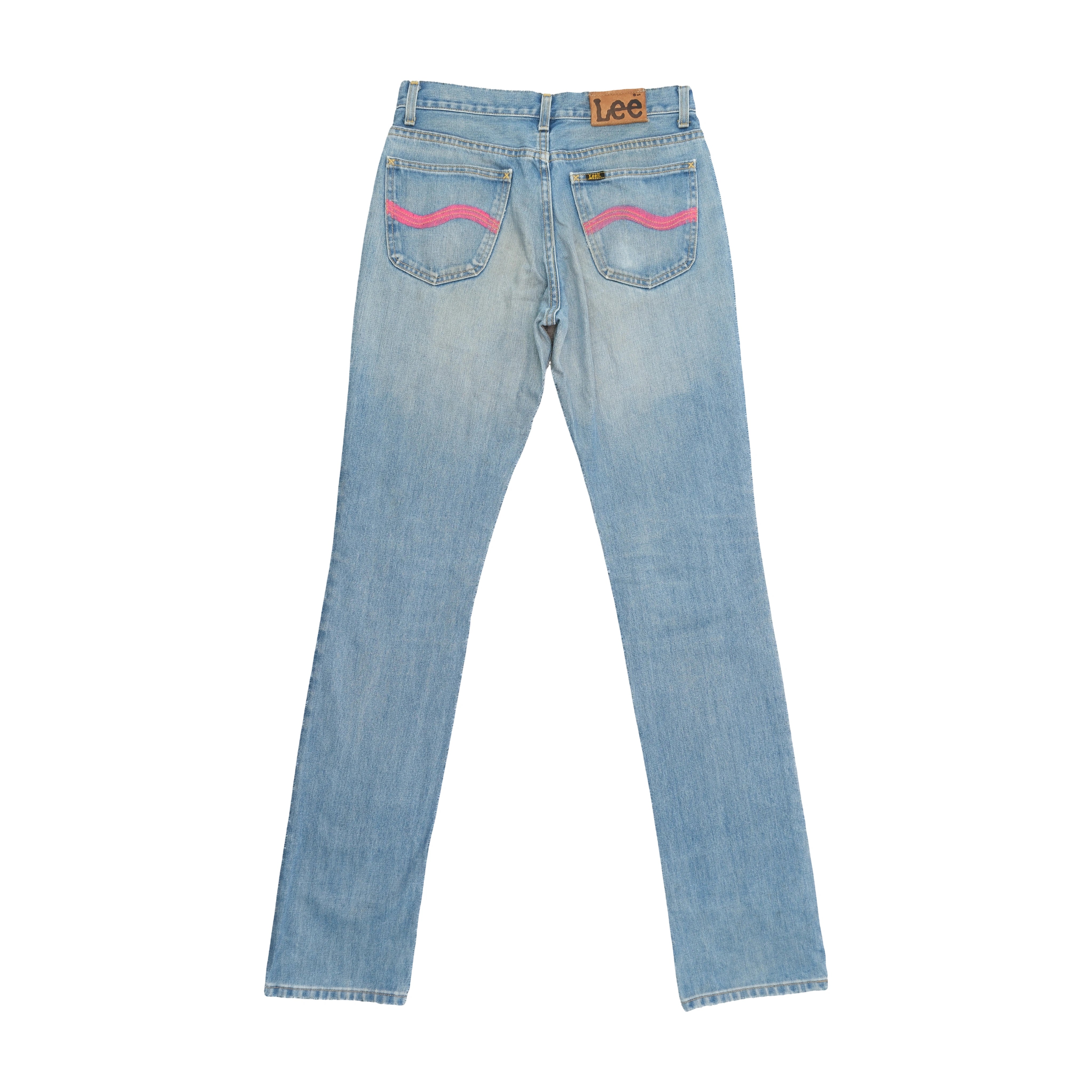 Lee Vintage Light Wash Pink Wave Pocket Straight Leg Jeans
