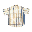 Camisa CRIVER em Viscose de Manga curta com estampado de Grelha abstrato