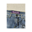 Monica's Jeans Floral Print Denim Mini Skirt