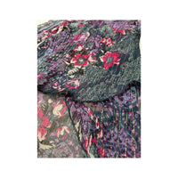 New Look Look Floral Metallic Stripe Sheer Blouse