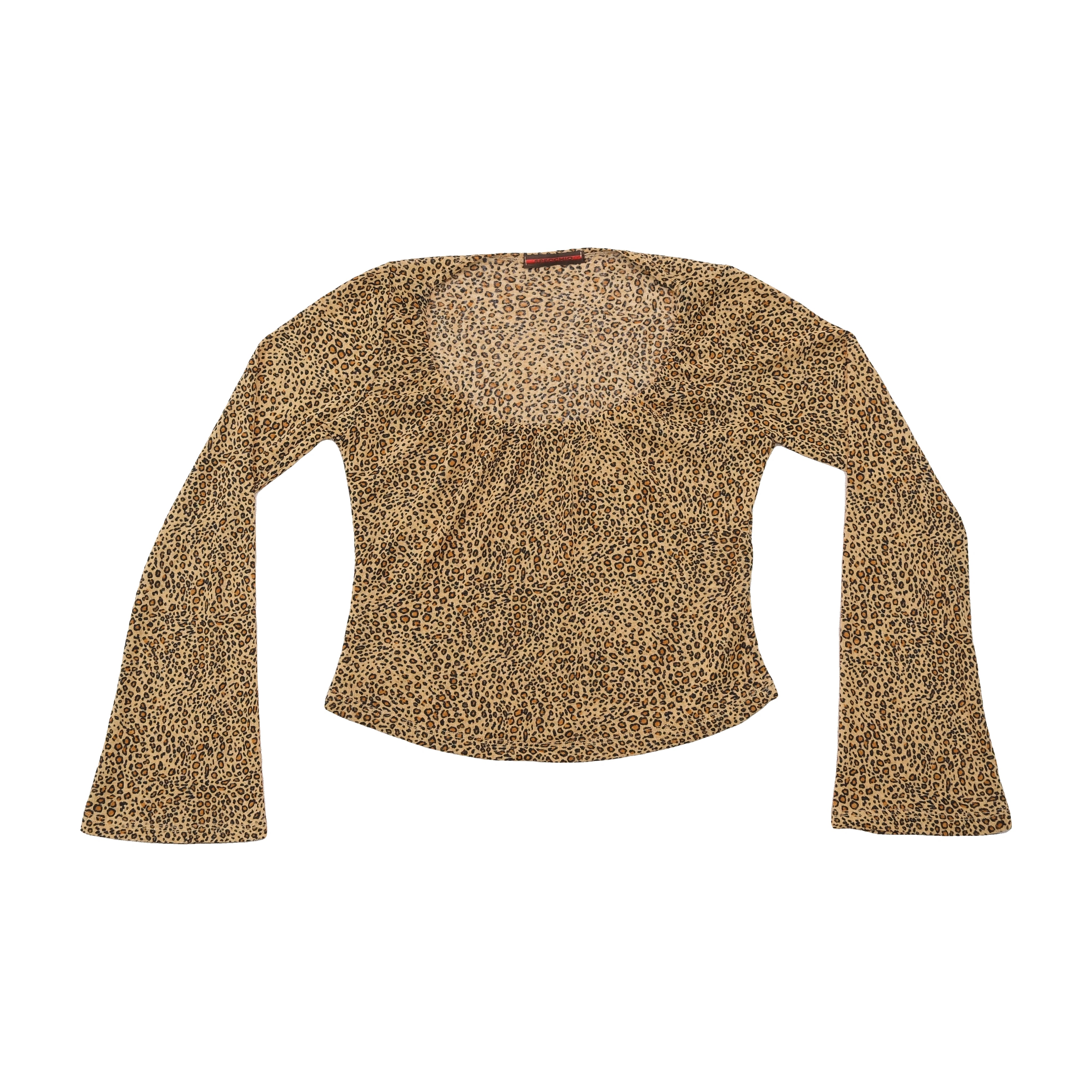 Chevignon Leopard Print Bell Sleeve Blouse (repriced)
