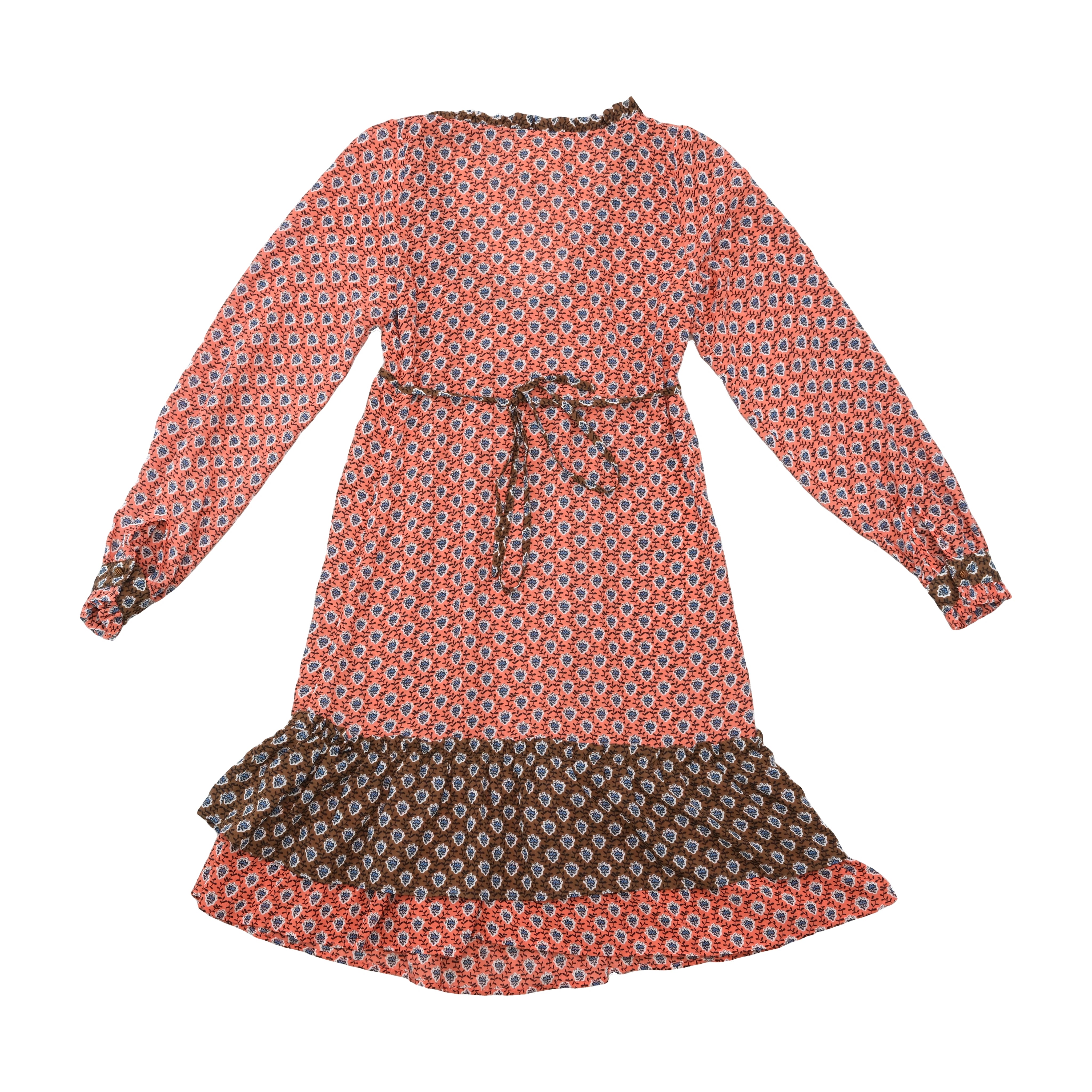 Vestido Pepe Jeans floral de Manga Comprida com Acabamento de Folhos