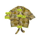 b previousti Patchwork Print Button Up Shirt