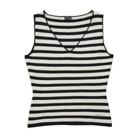 Top de alças Roccobarocco Jeans às riscas com Recortes