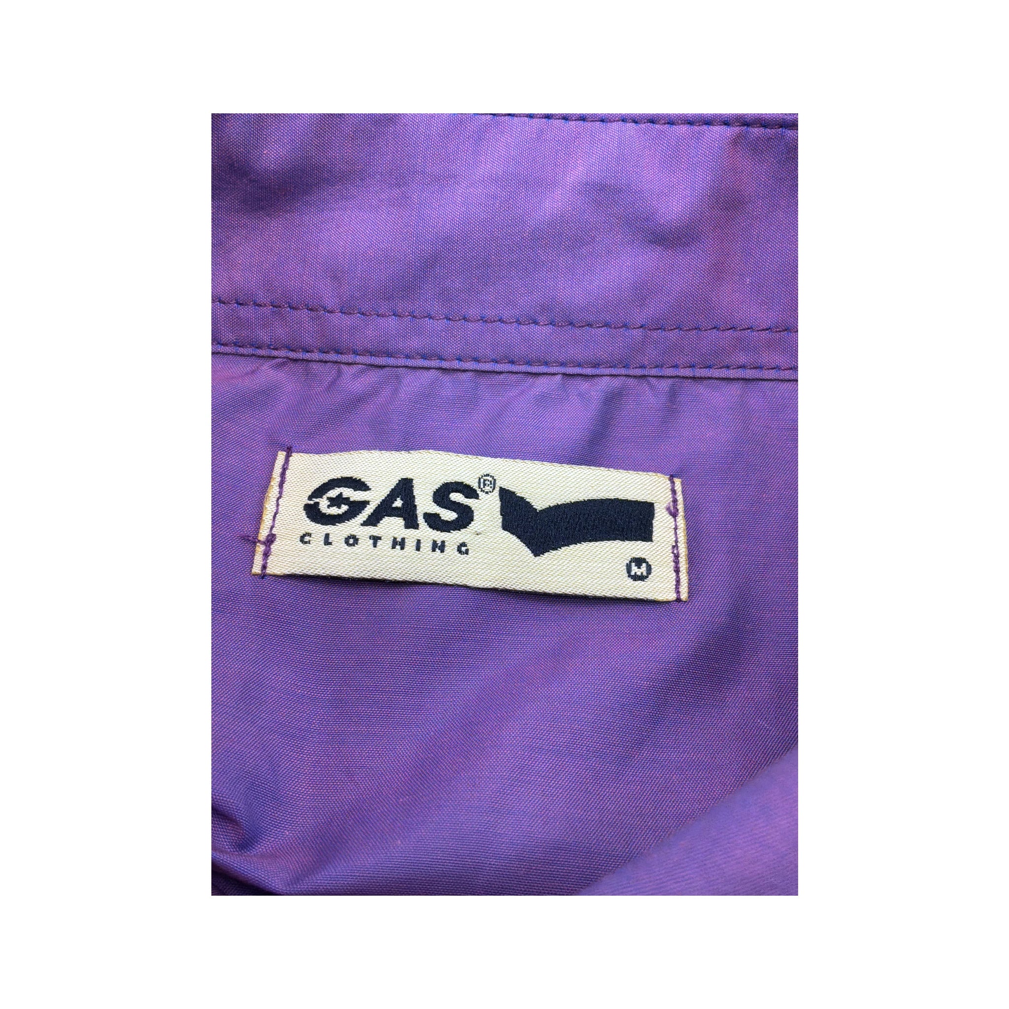 GAS Purple Short Sleeve Button Up Shirt
