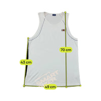 Asics Vintage White Contrast Stitch Athletic Tank Top