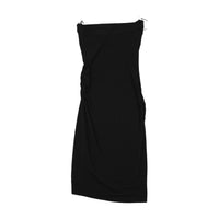LORRAINE Black Ruched Strapless Midi Dress