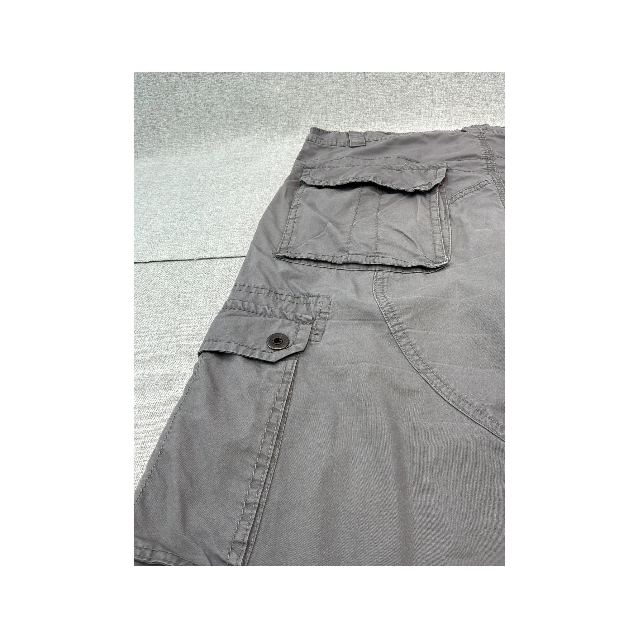 Infinity Man Gray Cotton Utility Cargo Pants