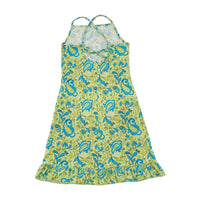 Paisley Halter Ruffle Hem Dress