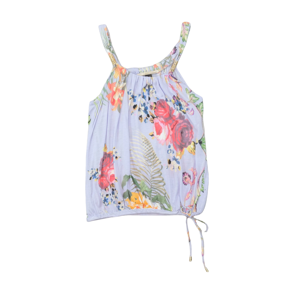 Blusa Roberto Cavalli Class em Viscose com estampado floral e Bainha Balão