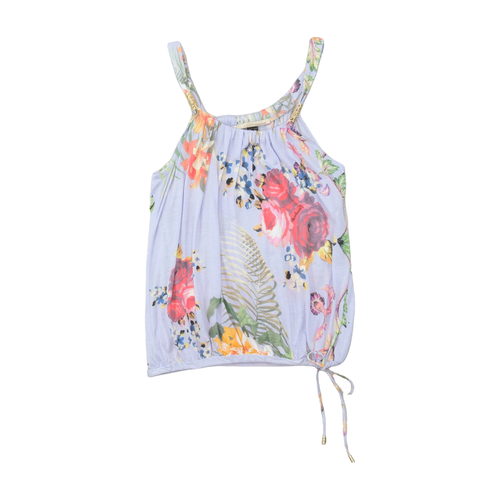Roberto Cavalli Class Floral Print Viscose Bubble Hem Blouse