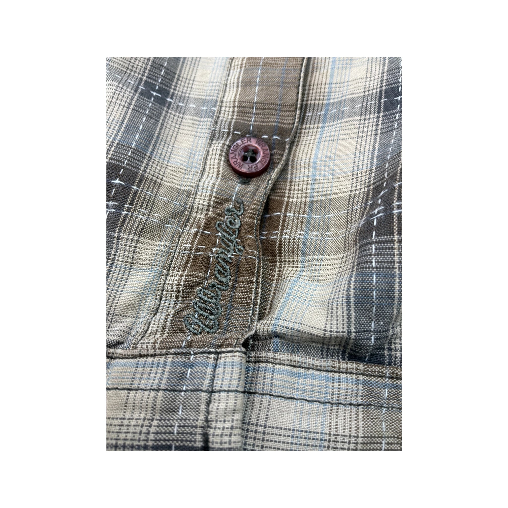 Wrangler Plaid Cotton Button-Up Shirt