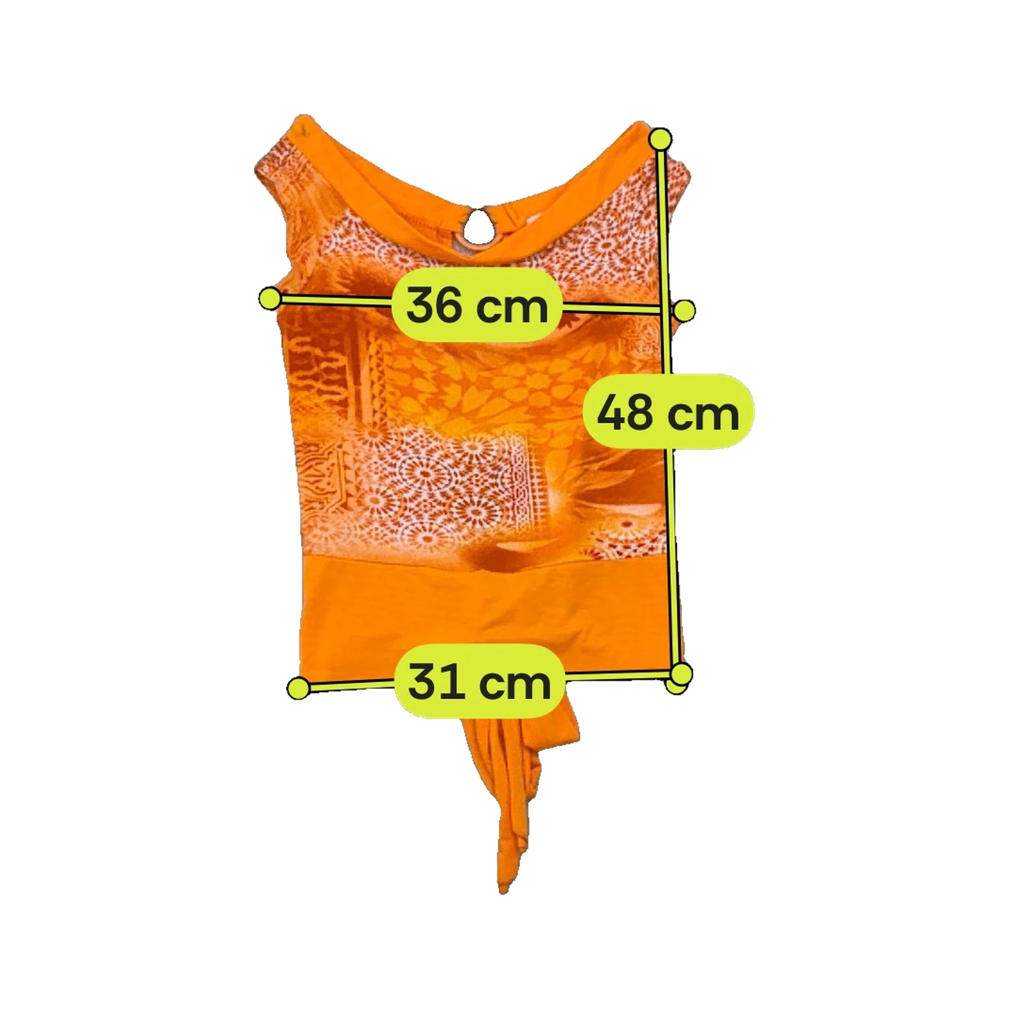 Almax Ring Detail Tie-Back Printed Tank Top