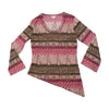 Blusa 2B Rainbow Collection com decote em V, Bainha Assimétrica e estampado Paisley