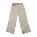 Vintage Blue Cult Wide Leg Patchwork Linen Blend Pants