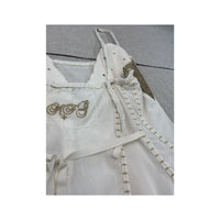 Vestido Midi Francois Girbaud branco Bordado com alças