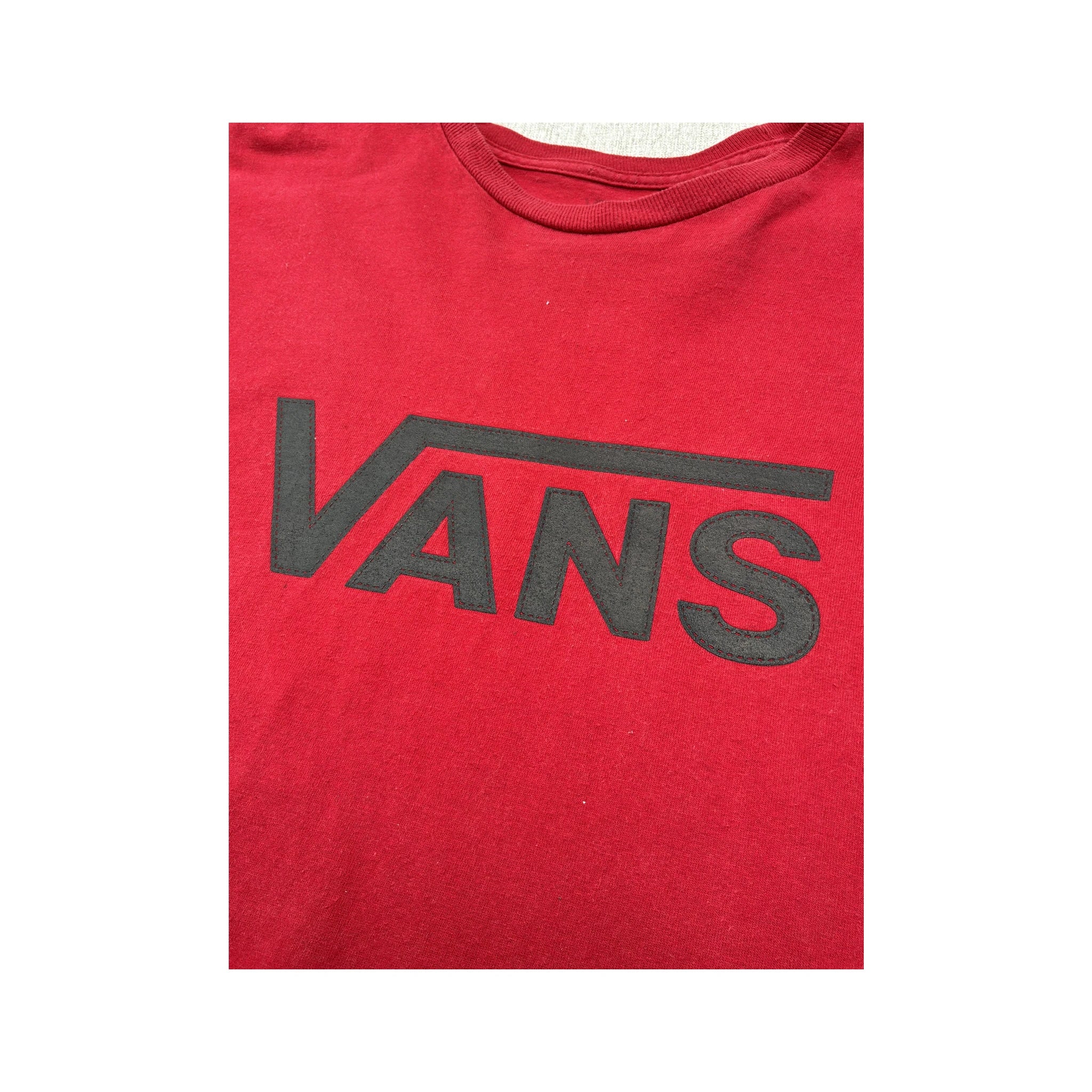 Vans Red Logo Cotton Graphic Shirt