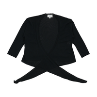 Black Transparent Wrap Cardigan