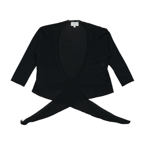 Black Transparent Wrap Cardigan
