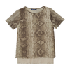 Life Style Snakeskin Print Mesh Shirt (Smartsizer)