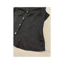 Woman Sleeveless Button-Up Shirt