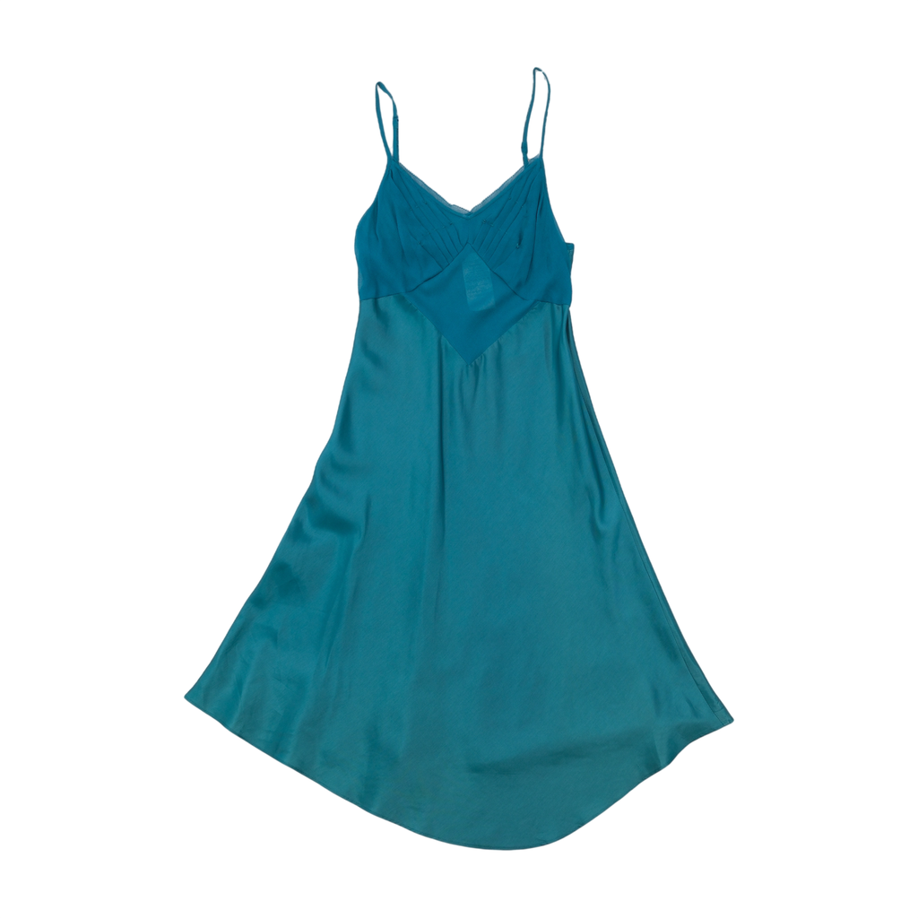 Max & Co Teal V-Neck Slip Dress