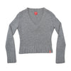 Miss Sixty Gray V-Neck Lambswool Sweater