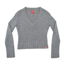 Miss Sixty Gray V-Neck Lambswool Sweater