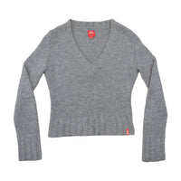 Miss Sixty Gray V-Neck Lambswool Sweater