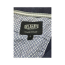 Delahaye Vintage Navy Half Button Mock Neck Sweater