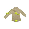 MT Linea Donna Shimmer Collared Beige Blouse