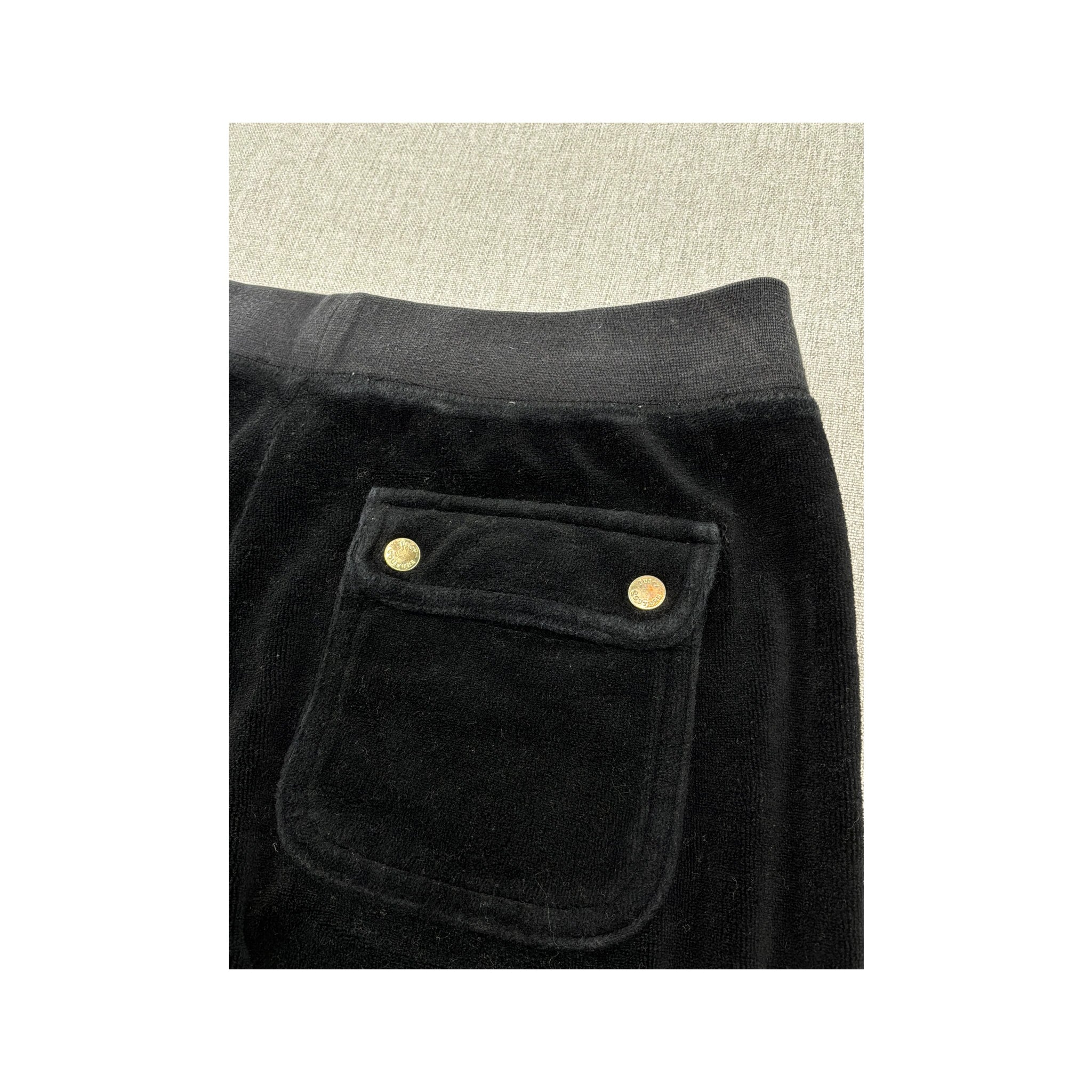 Juicy Couture Black Velour Jogger Pants