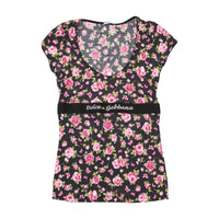 Dolce & Gabbana Floral Logo Waist T-shirt