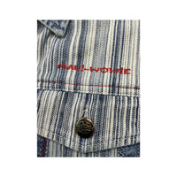 Maui and Wowie Striped Denim Cotton Mini Dress