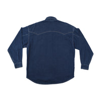 Versace Blue Denim Western Button Up Shirt