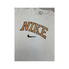 Nike Vintage Embroidered Logo Striped Sleeve Cotton Shirt