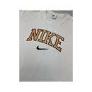 Nike Vintage Embroidered Logo Striped Sleeve Cotton Shirt