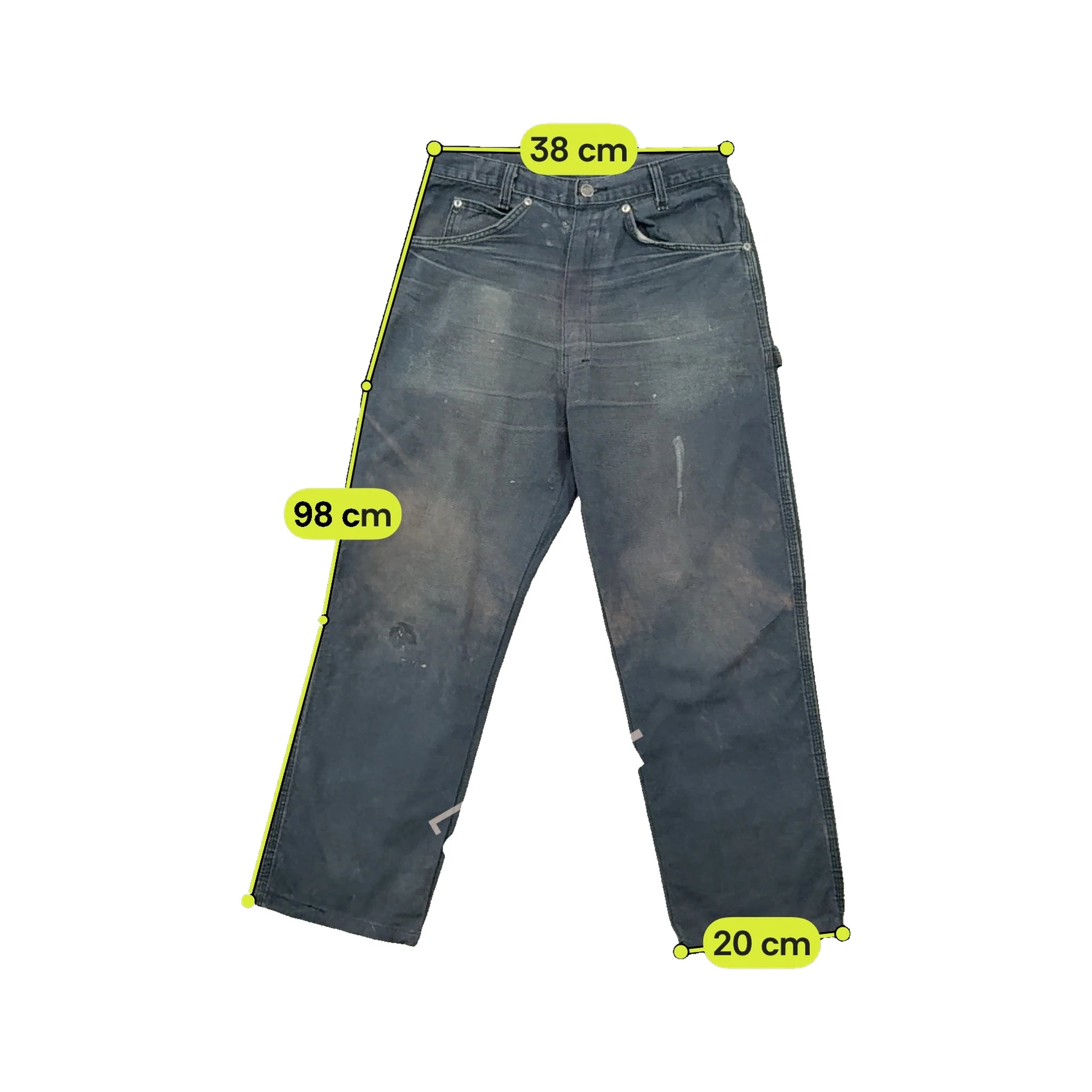 Dickies Distressed Faded Black Carpenter Work Pants