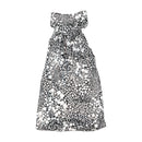 Effetti Floral Strapless Ruffle Dress