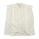 I Blues Pleated Front Button-Up Blouse