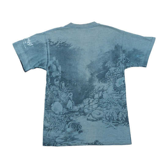 Embroidered Dolphin Underwater Reef Graphic Shirt