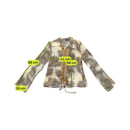 OMAI Leopard Print Lace Up Blouse