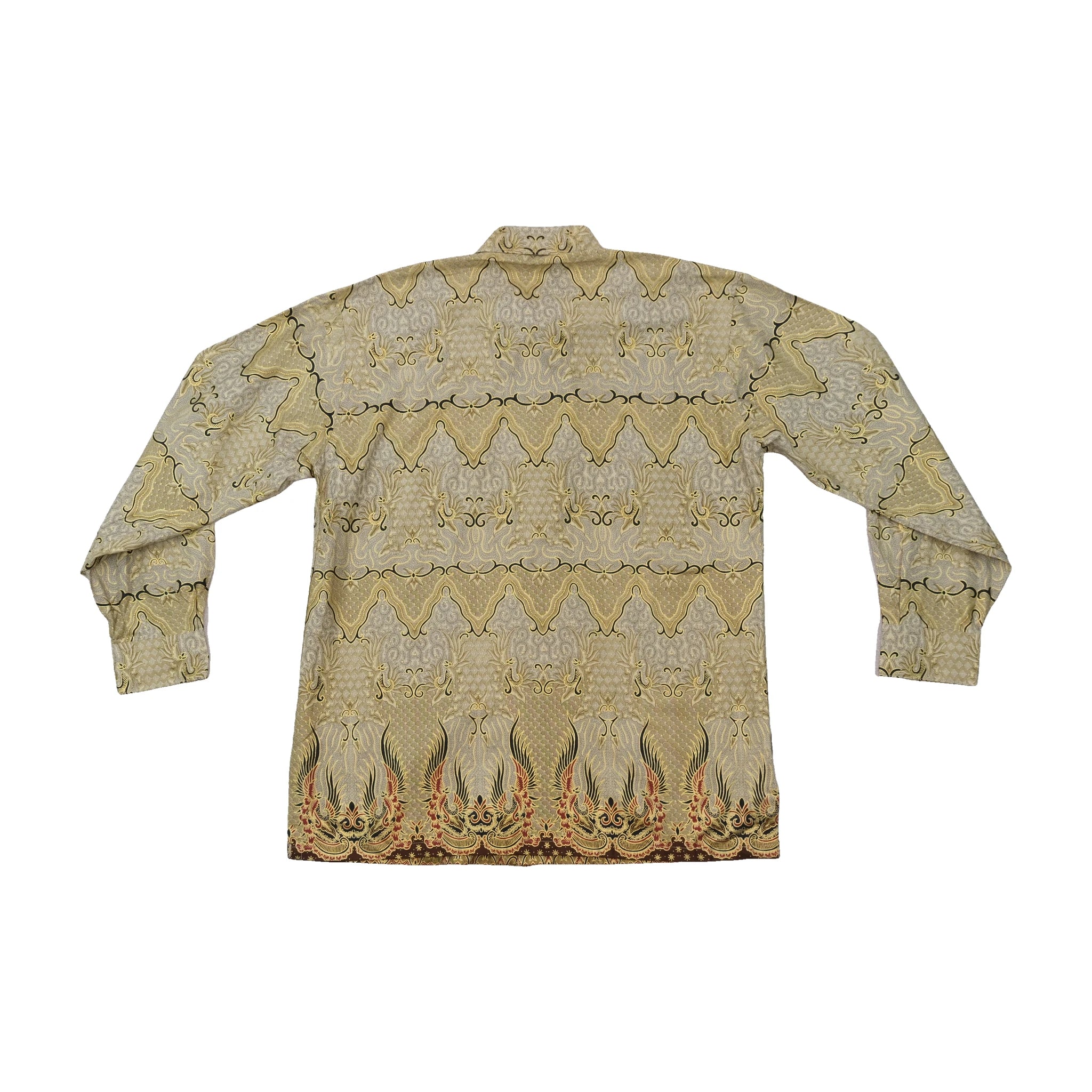 Krisna Waty Batik Print Long Sleeve Button-Up Shirt