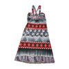 Y2K Graphic Print Ring-Front Halter Mini Dress