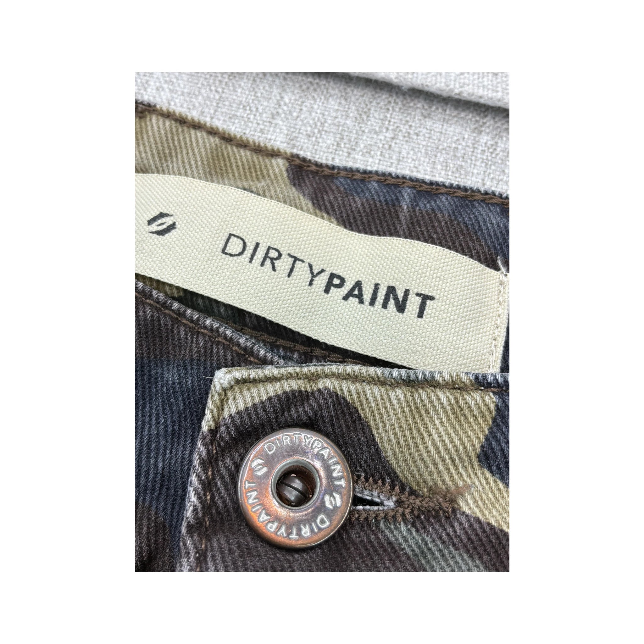 Dirty Paint Woodland Camo Cargo Shorts