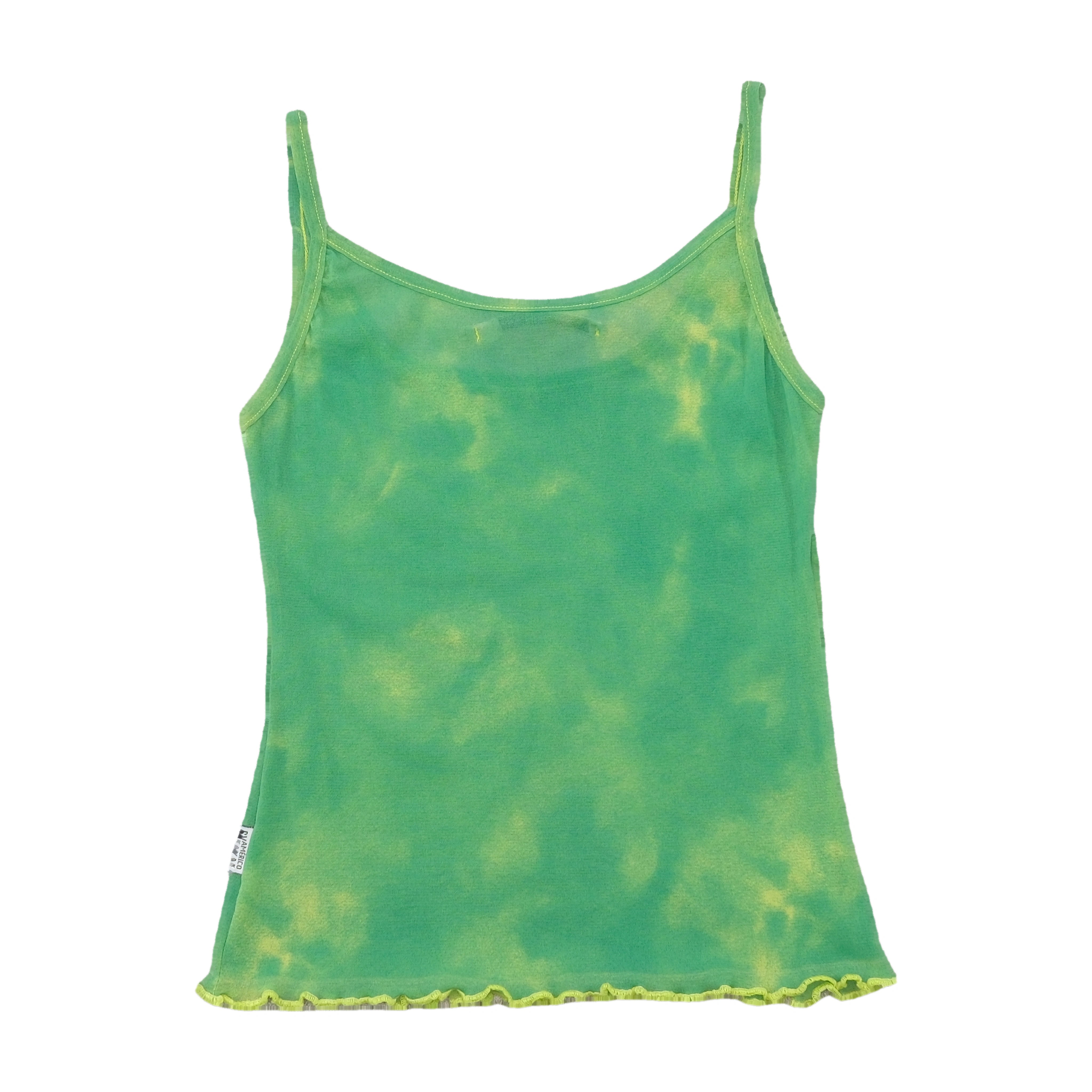 Américo Tavar Tie Dye Lettuce Hem Tank Top