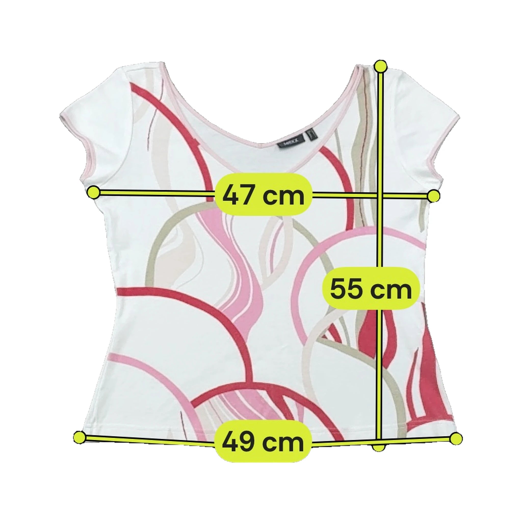 T-shirt Mexx em algodão de Manga Cava com estampado abstrato