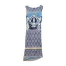 Hybriis Blue Paisley Print Wrap Midi Dress