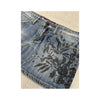Monica's Jeans Floral Print Denim Mini Skirt